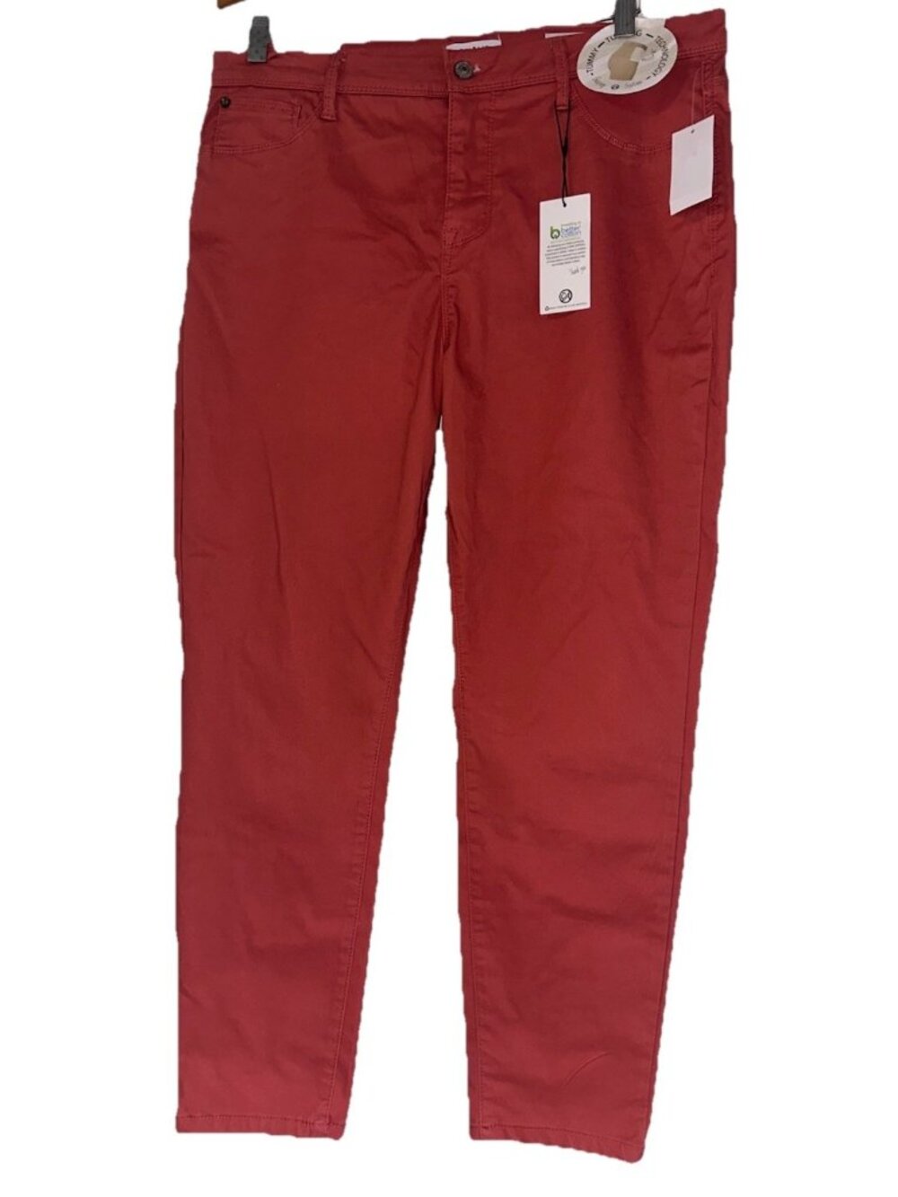 Curve Appeal Womens Red Minimalist Jeggings Sz 14/32 NWT Tummy Tuck Technology
